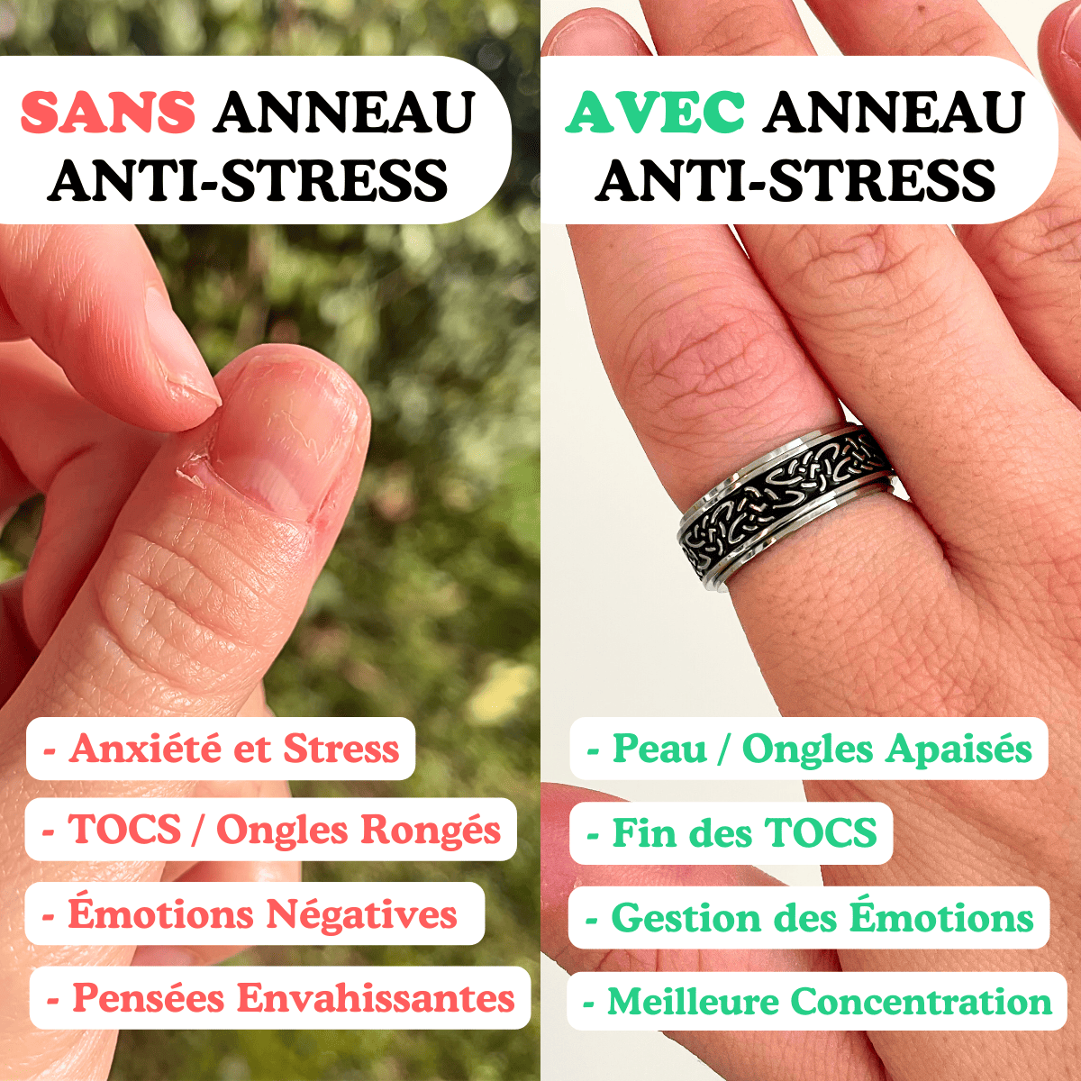 Anneau Anti-Stress Homme - Scandinave