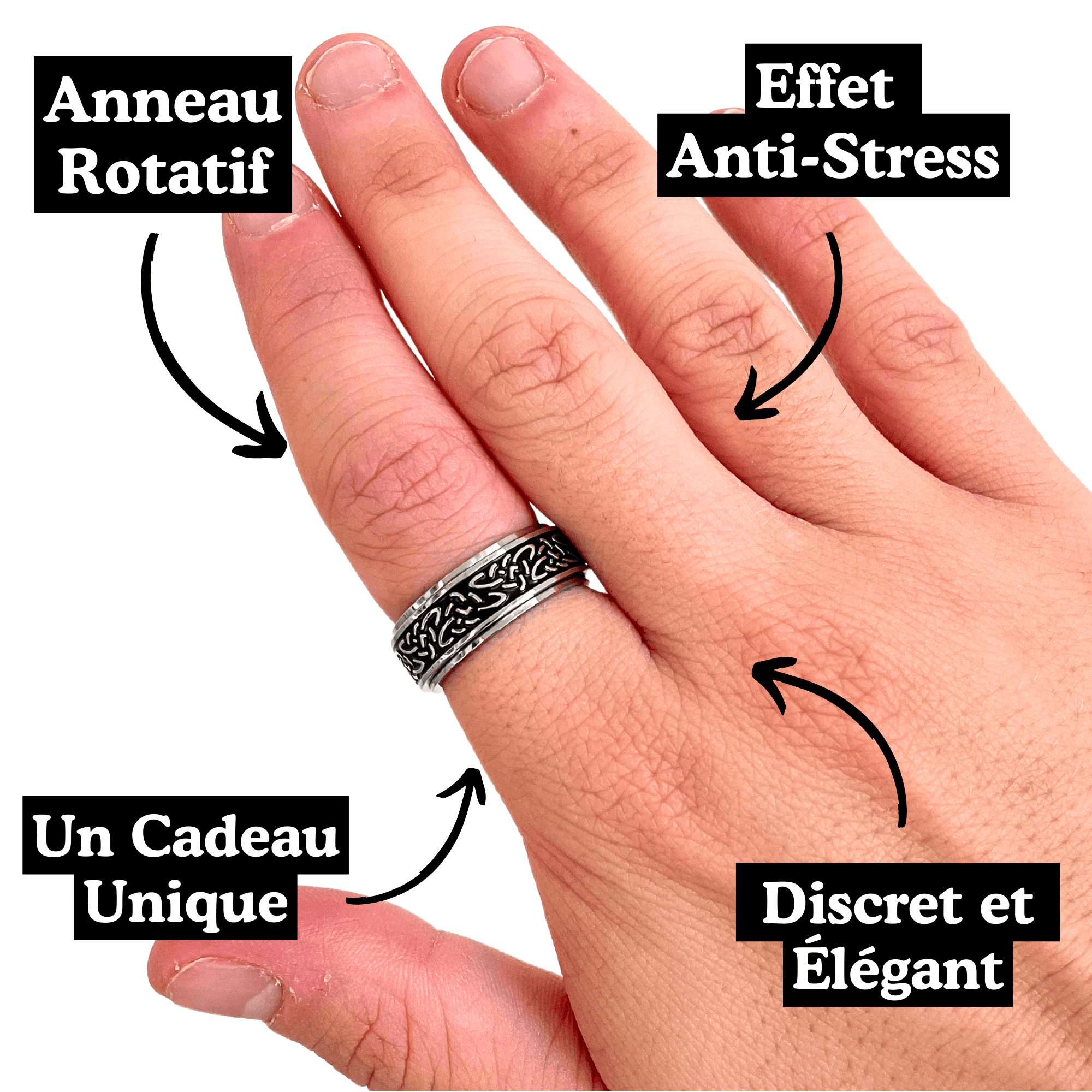 Anneau Anti-Stress Homme - Scandinave