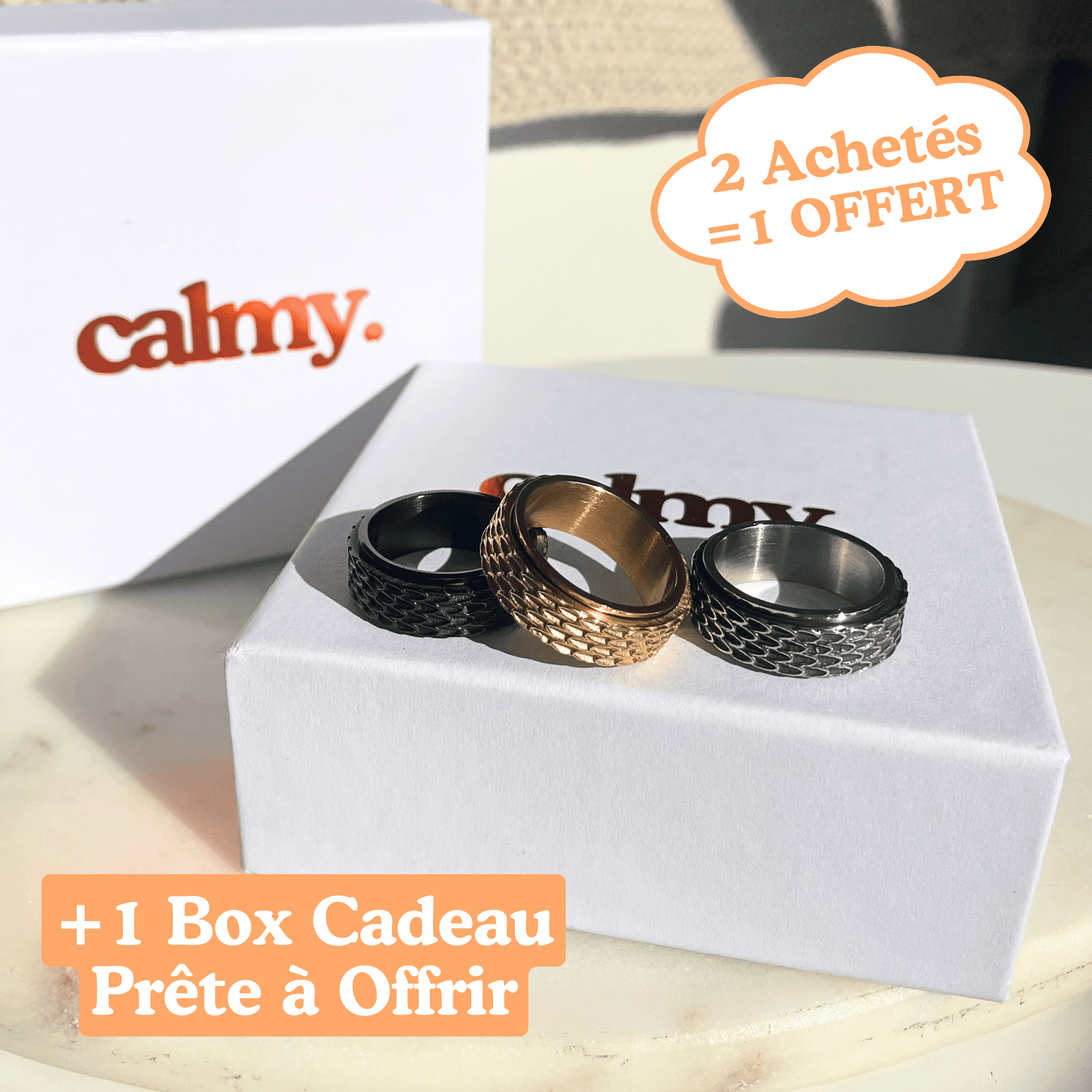 Anneau Anti-Stress Homme - Écaille