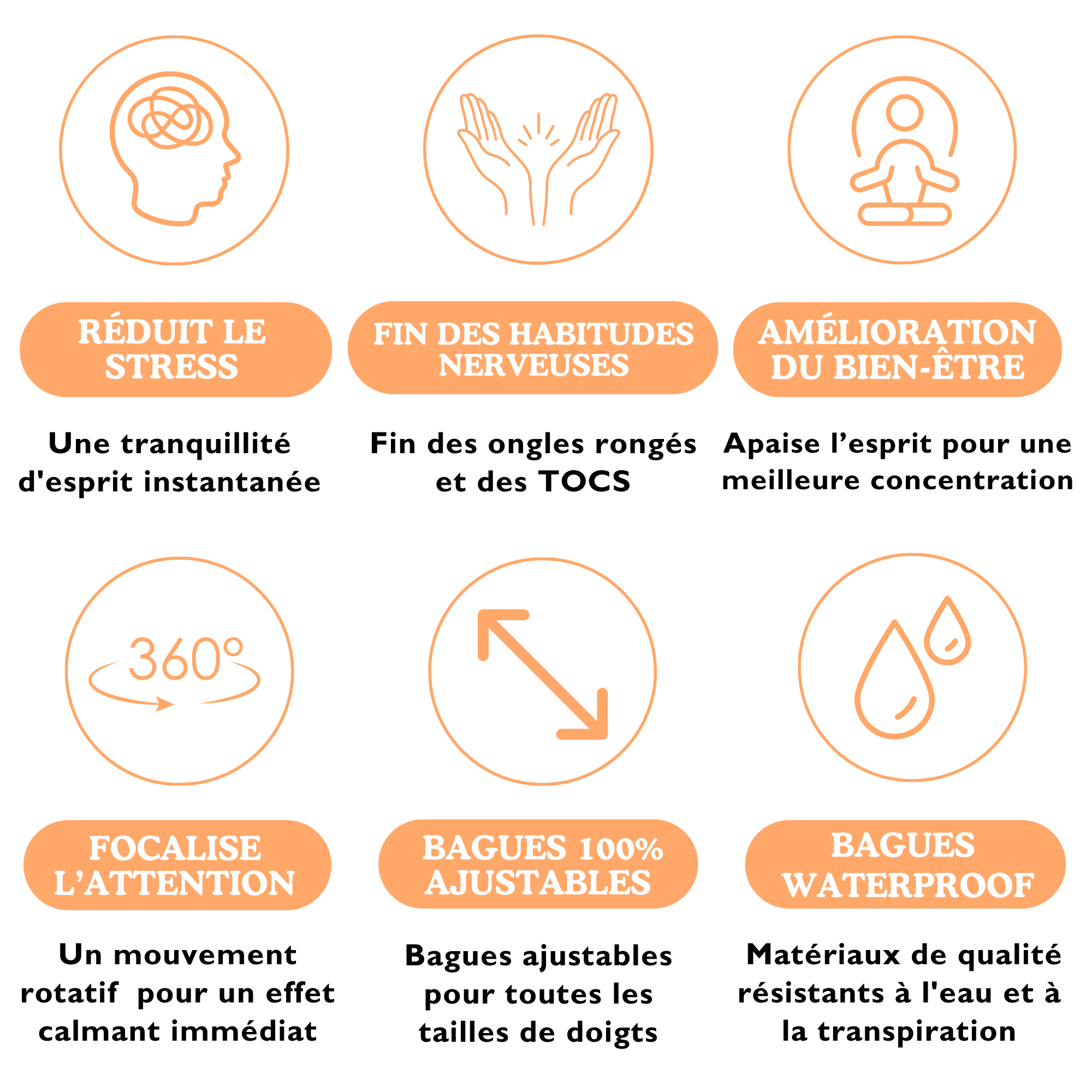 Anneau Anti-Stress Homme - Écaille